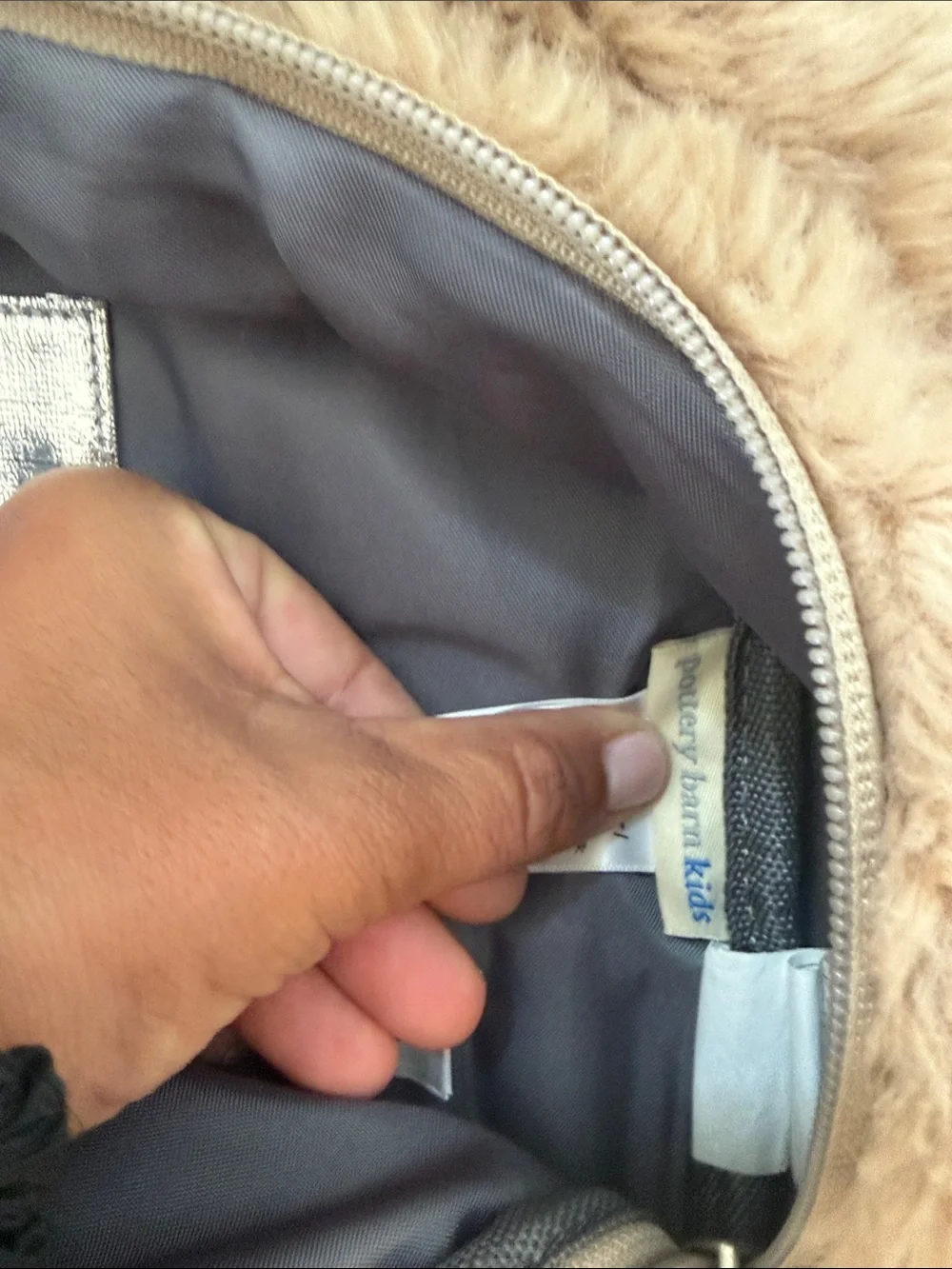 Barely used Pottery Barn Kids Kids Plush Bear Backpack - Beige
